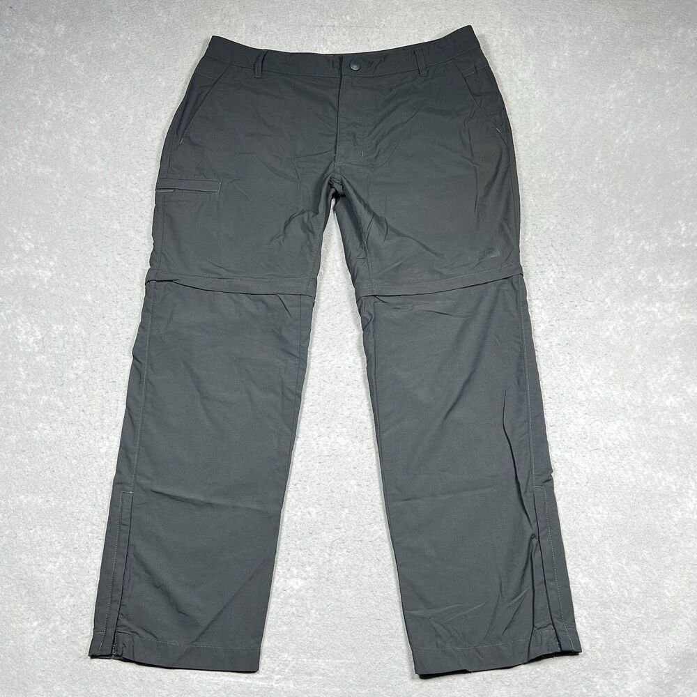 The North Face Pants Men’s 36x30 Gray Convertible Shorts Zip Off Hiking Nylon